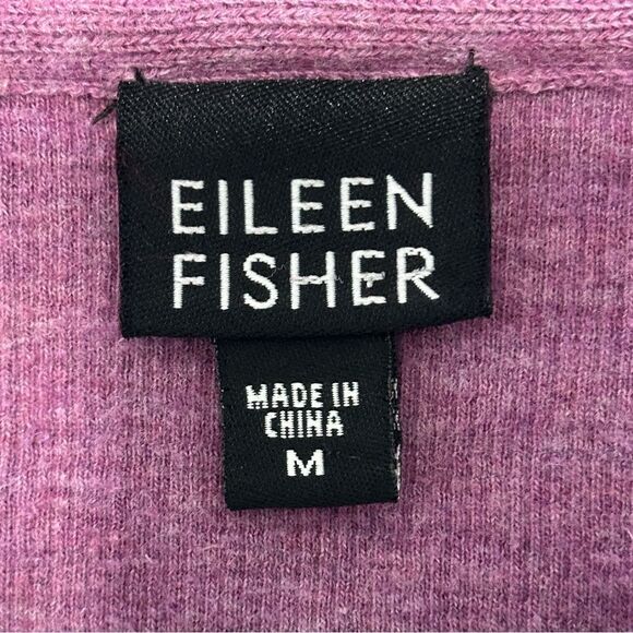 Eileen Fisher Womens Jacket M Fleece Full Zip Pockets Cotton Comfy Casual Cozy - Picture 7 of 8
